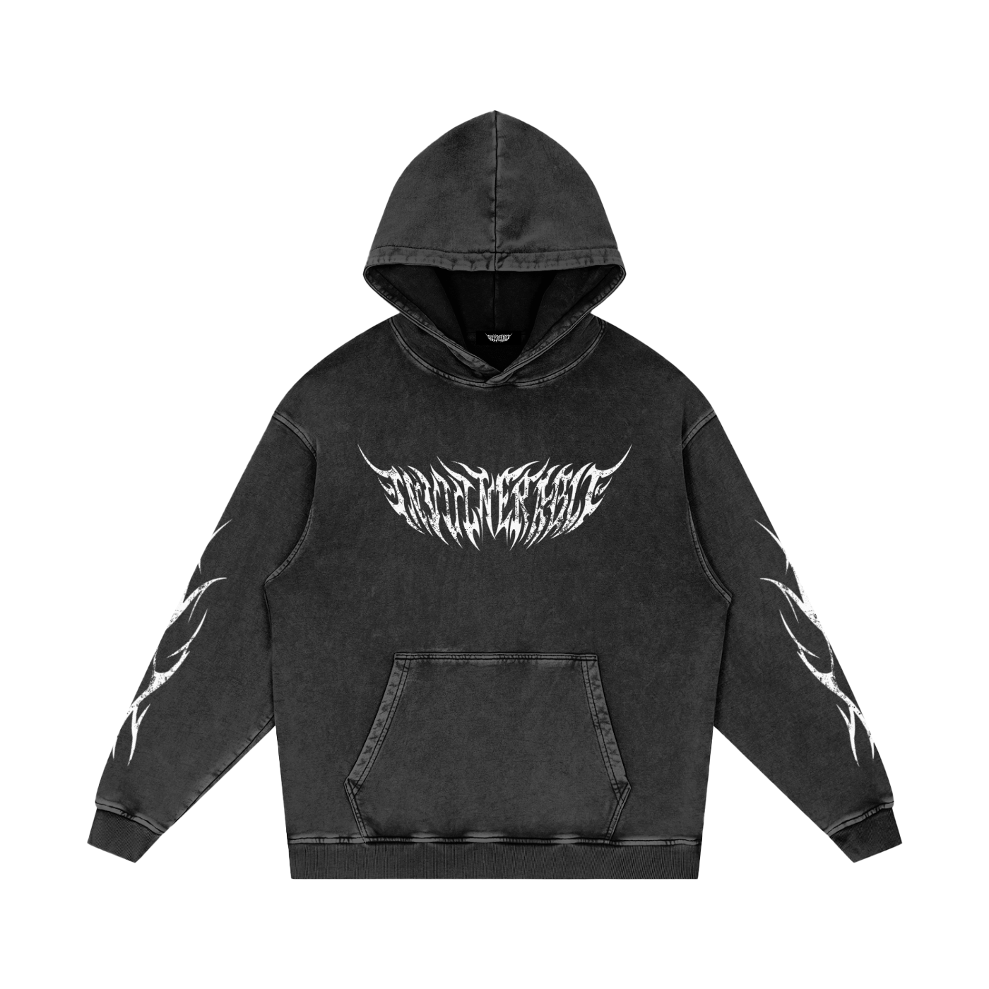 Snow Washed Loose Cotton Hoodie
