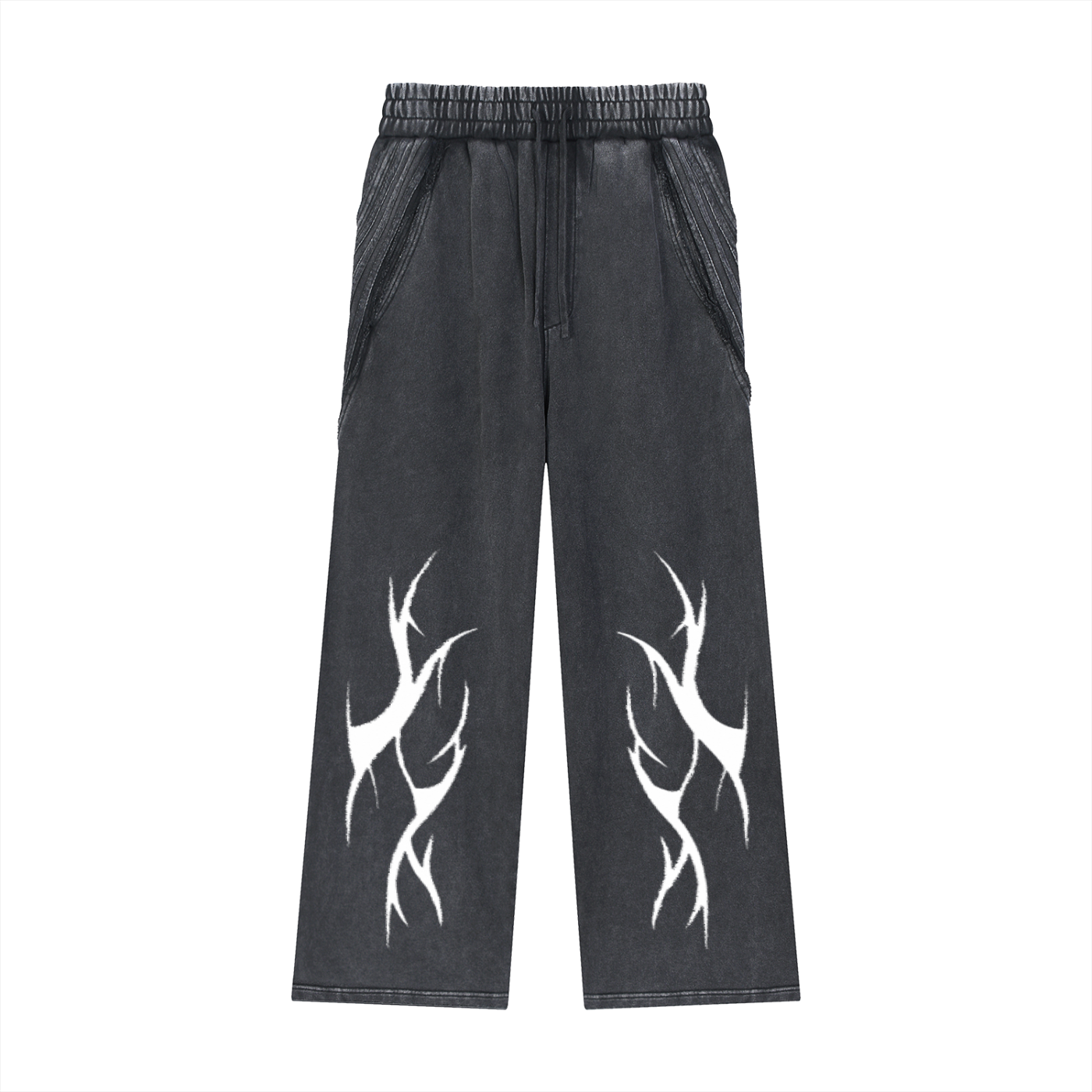 Snow Washed Raw Edge Sweatpants
