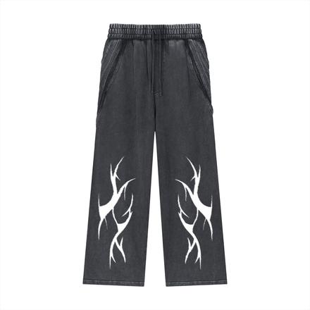 Snow Washed Raw Edge Sweatpants
