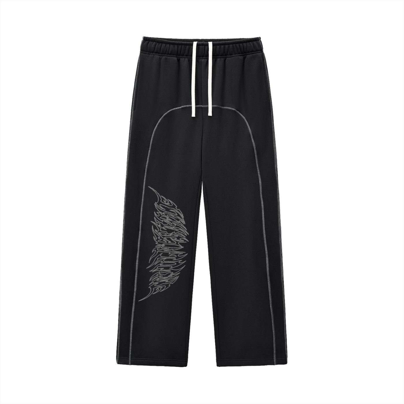 Contrast-Stitched Fleece Sweatpants