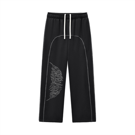 Contrast-Stitched Fleece Sweatpants