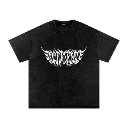 Snow Washed Oversized Cotton T-Shirt