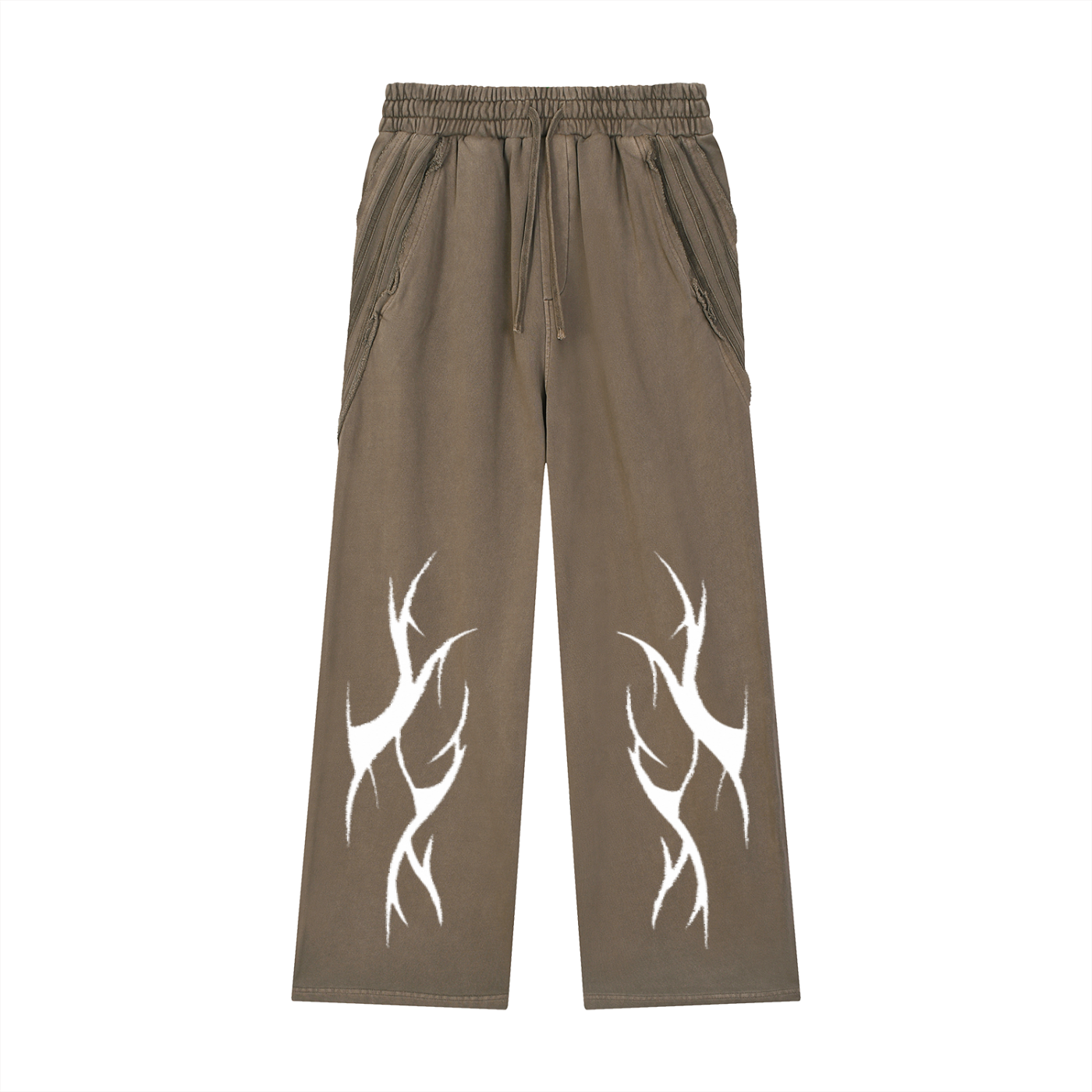Snow Washed Raw Edge Sweatpants
