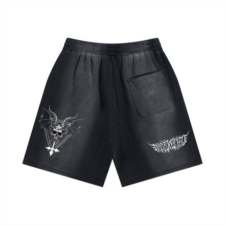Invulnerable x Prism Sun Fade Distressed Shorts