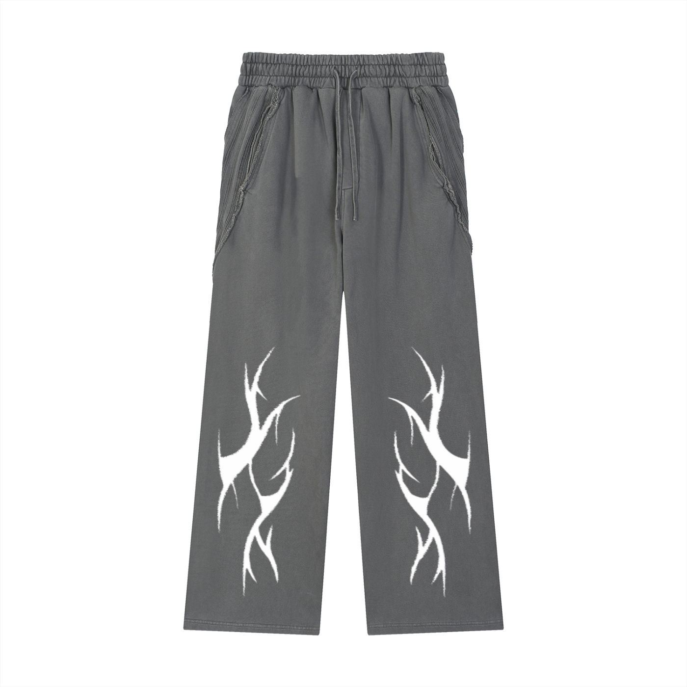 Snow Washed Raw Edge Sweatpants