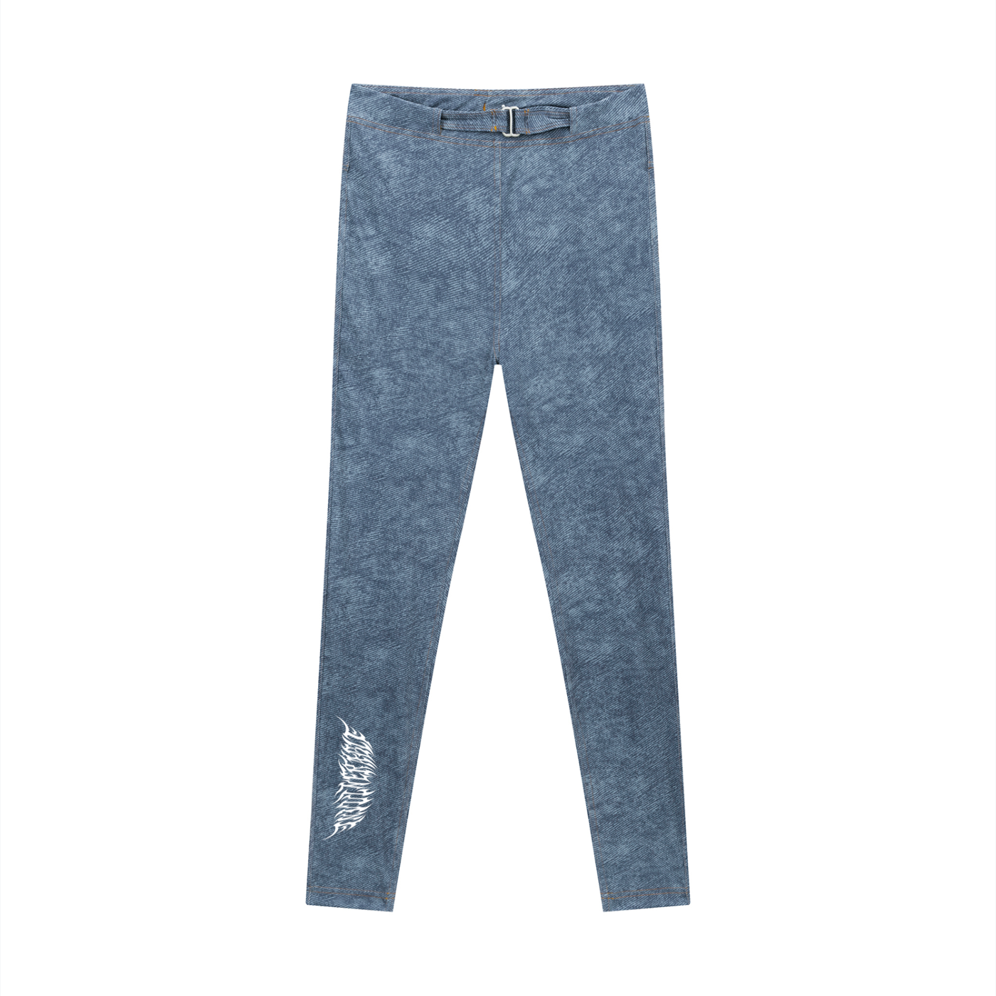 Women's Faux Denim Zip-Fly Leggings