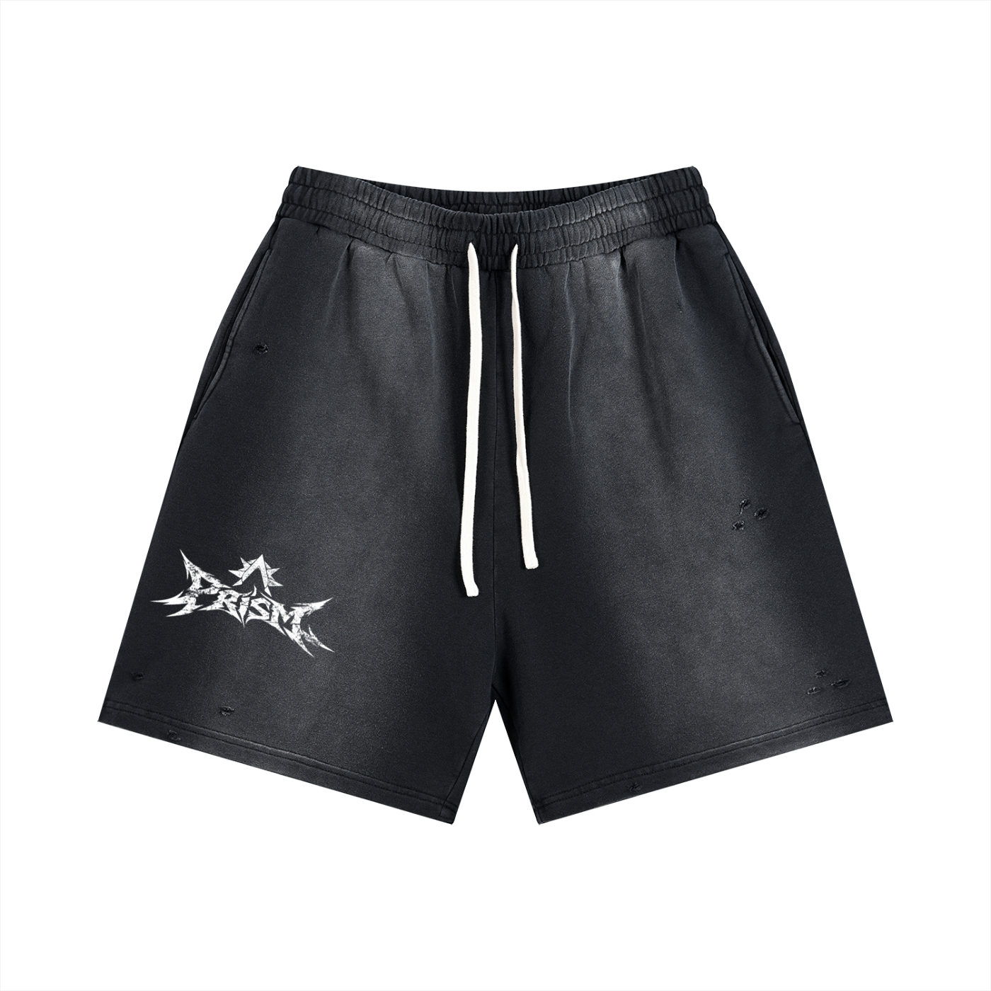 Invulnerable x Prism Sun Fade Distressed Shorts