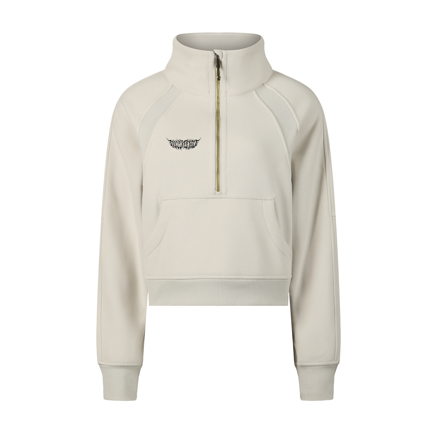 Women's Cropped Half-Zip Sweatshirt