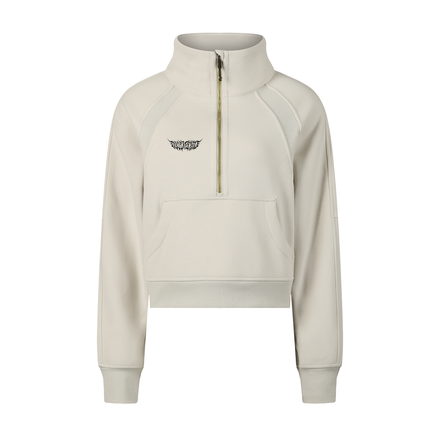 Women's Cropped Half-Zip Sweatshirt