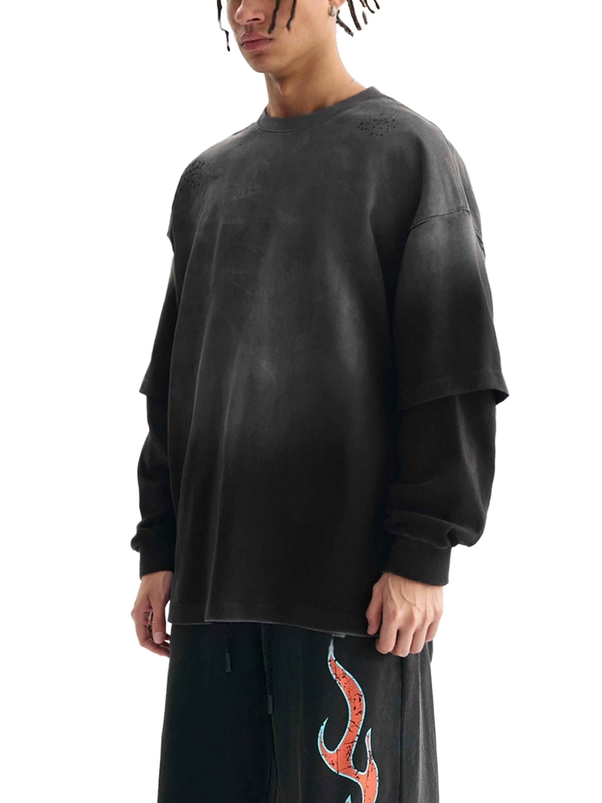 Invulnerable x Prism Sunfade Hand-Frayed Two-Piece T-Shirt