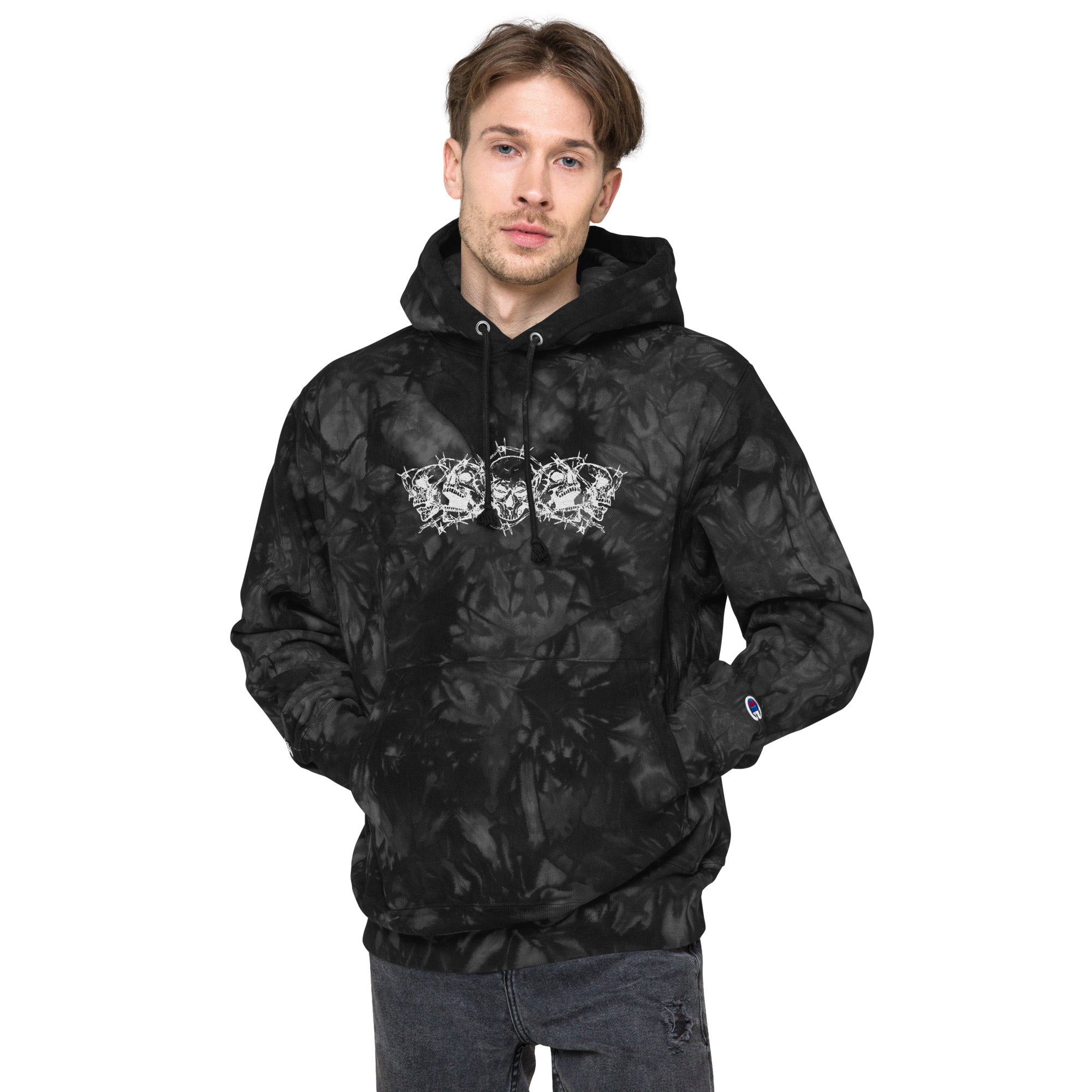 Champion x Invulnerable Embroidered Tie-Dye Hoodie
