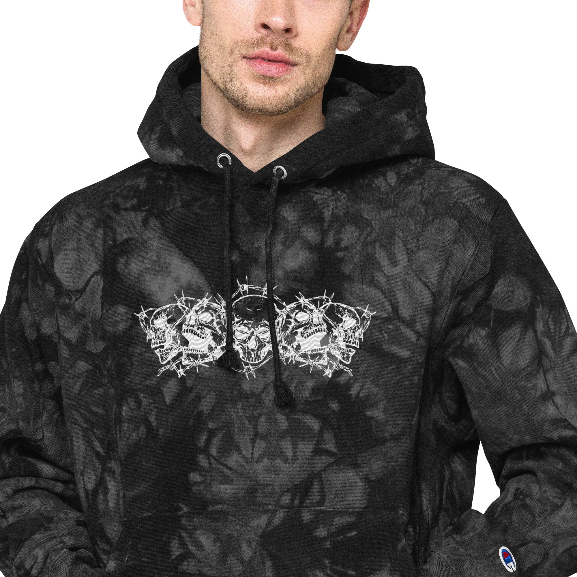 Champion x Invulnerable Embroidered Tie-Dye Hoodie