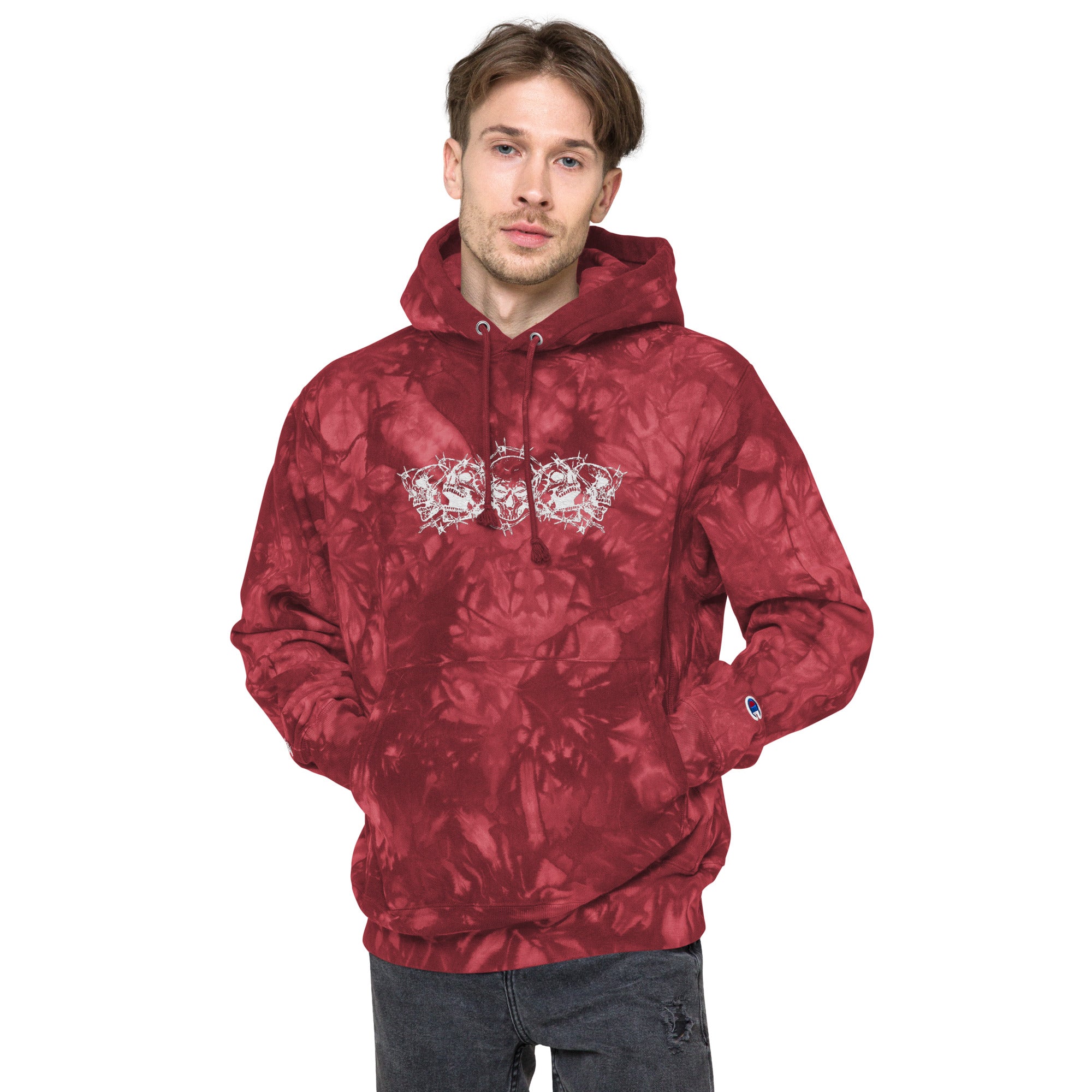 Champion x Invulnerable Embroidered Tie-Dye Hoodie