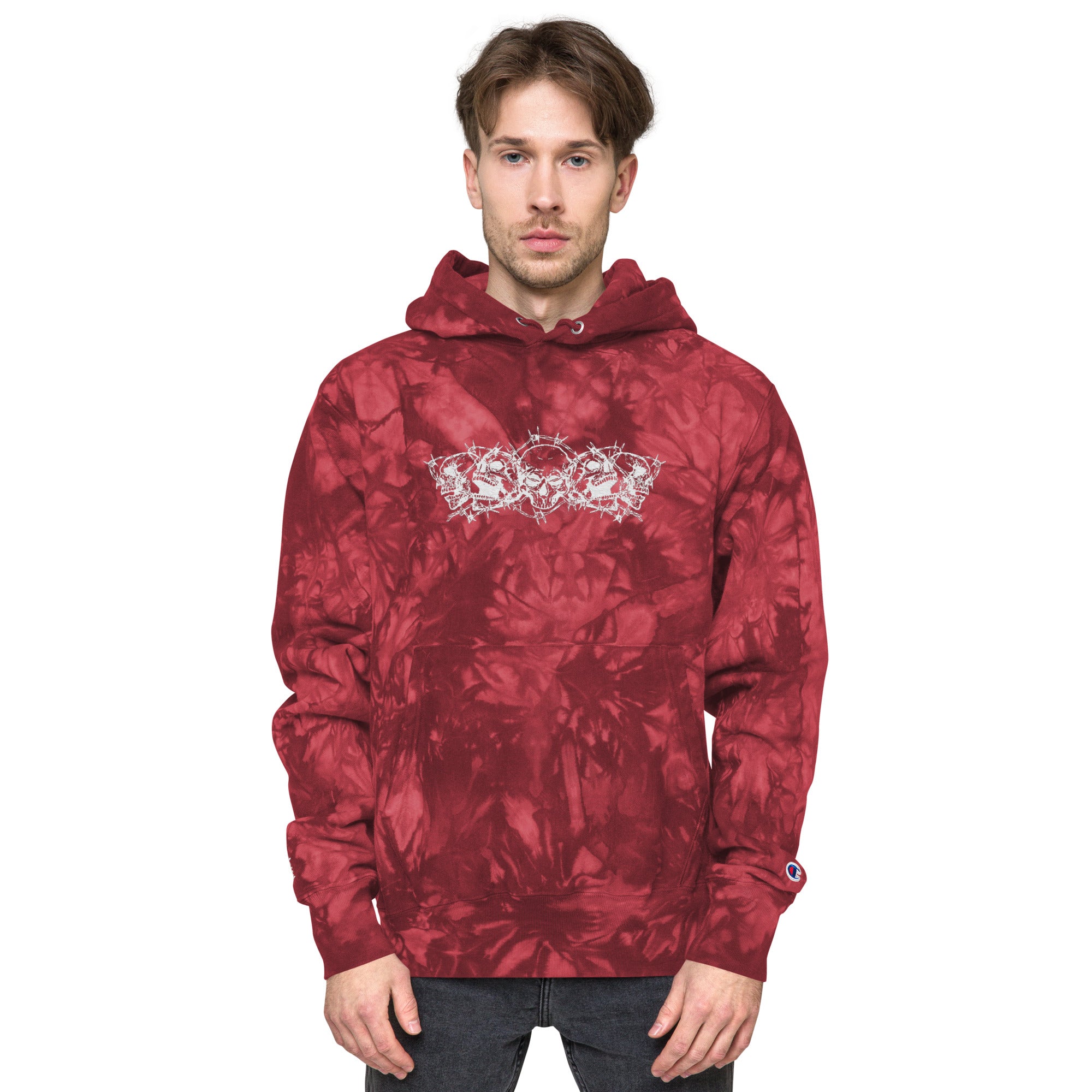 Champion x Invulnerable Embroidered Tie-Dye Hoodie