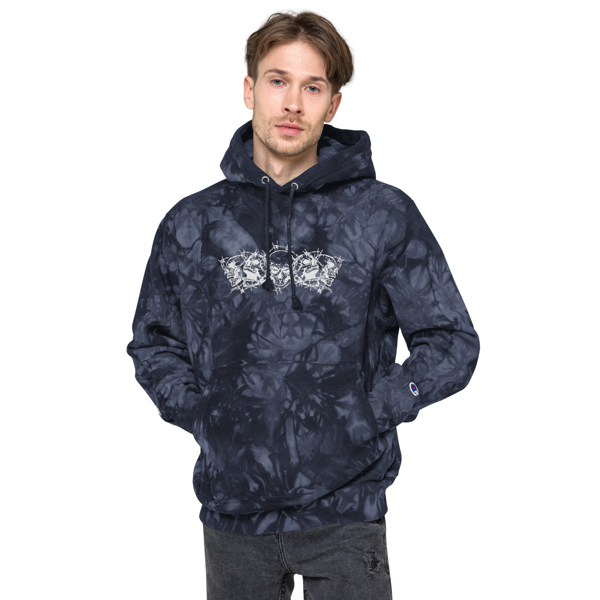 Champion x Invulnerable Embroidered Tie-Dye Hoodie