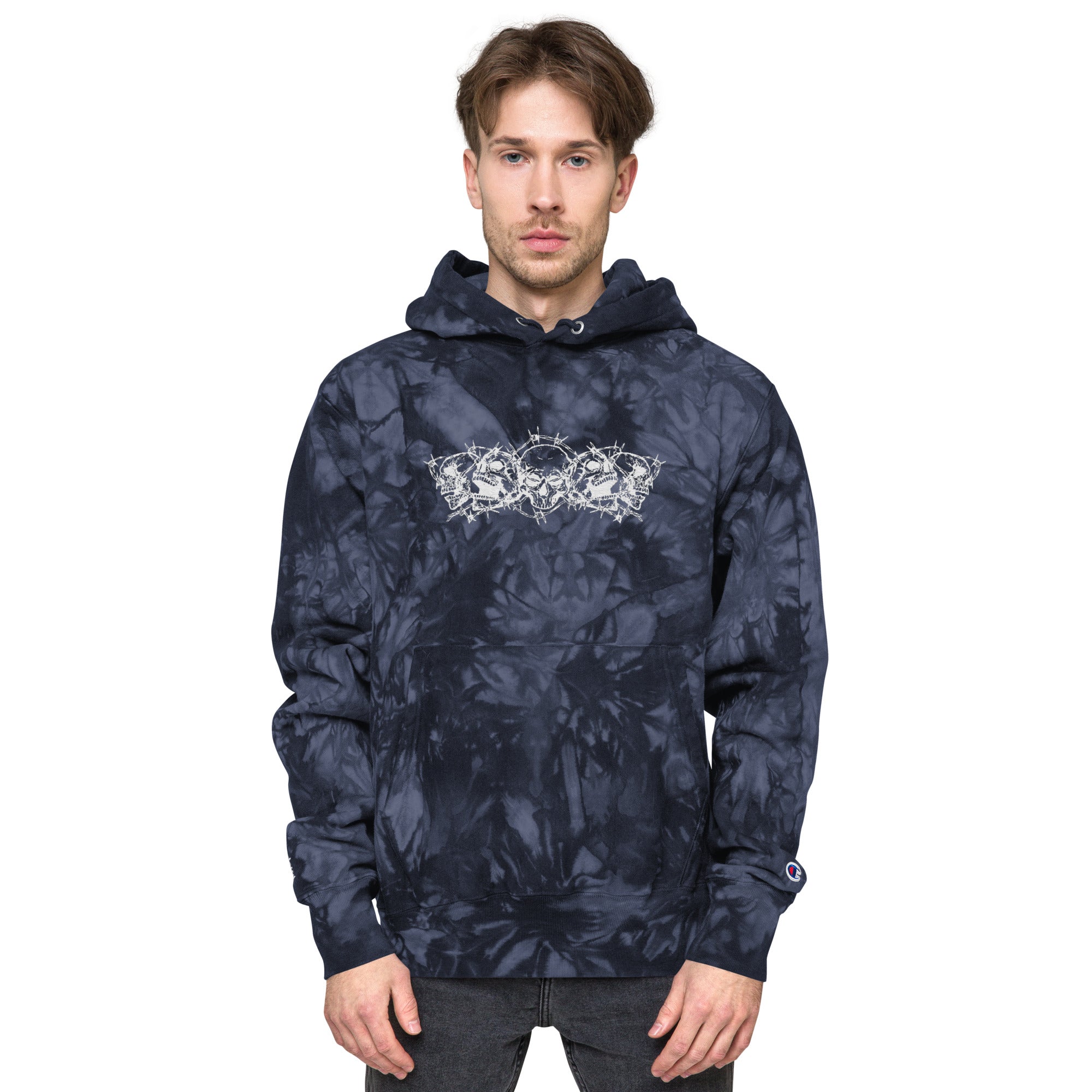 Champion x Invulnerable Embroidered Tie-Dye Hoodie